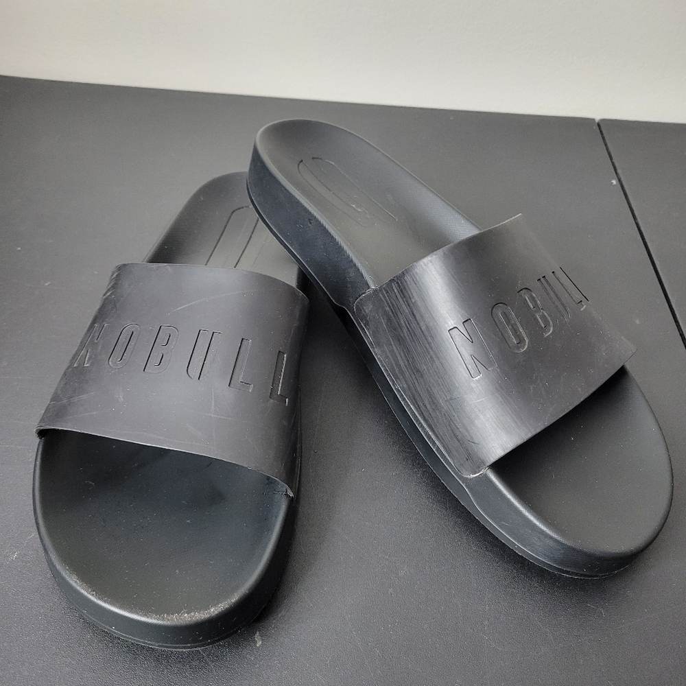 NOBULL Men's Black Recovery Slides